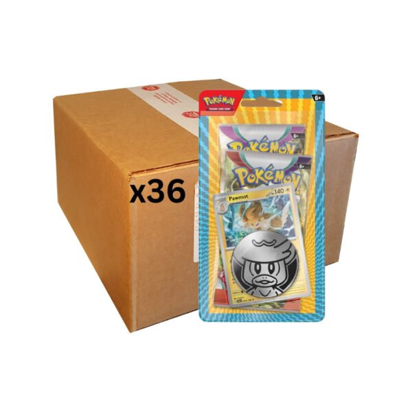 Pokemon TCG: Pawmot Card with 2 Booster Packs and Coin - Sealed Case of 36
