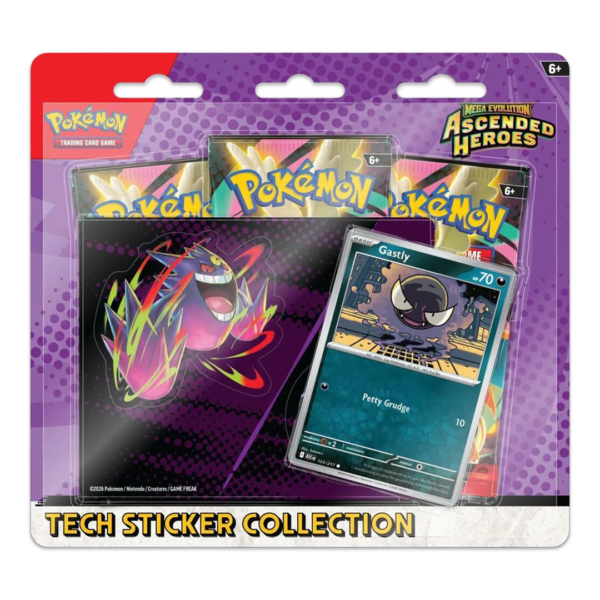 Pokemon - Mega Evolution: Ascended Heroes (Gastly) Tech Sticker Collection - Level Play