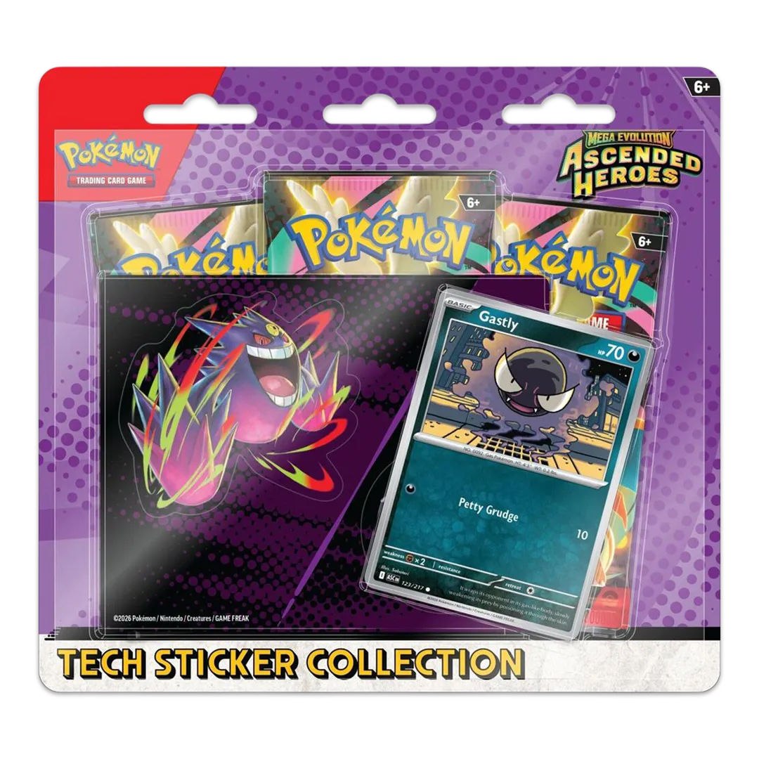 Ascened_Heroes_Tech_Sticker_Collection_GASTLY1 Pokemon - Mega Evolution: Ascended Heroes (Gastly) Tech Sticker Collection - Level Play