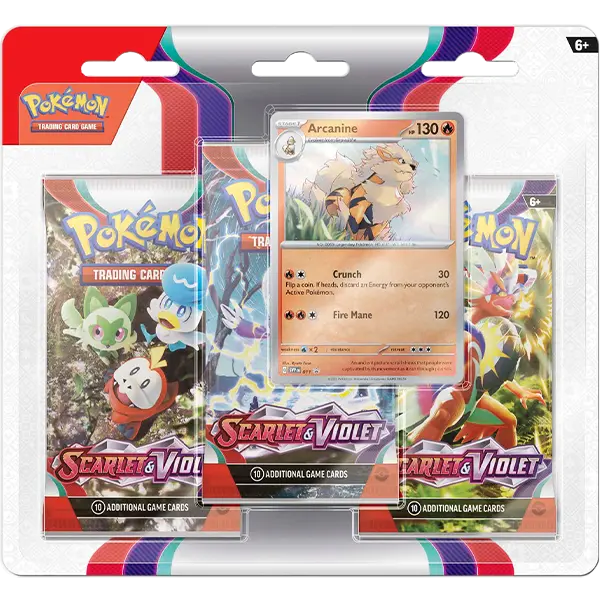 Pokemon: Scarlet & Violet - 3 Booster Pack Blister (Arcanine) - Level Play