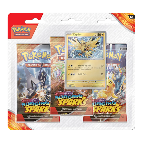 Scarlet & Violet: Surging Sparks - 3 Booster Blister [Zapdos] - Level Play