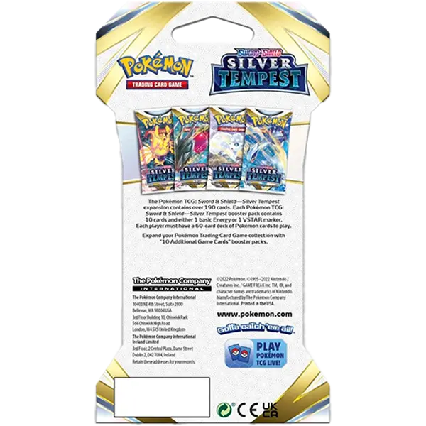 Sword & Shield: Silver Tempest- Sleeved Booster - Level Play